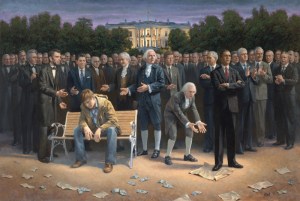 Jon McNaughton's "The Forgotten Man." Politics first, art second.