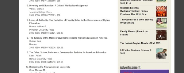 Library Journal top ten