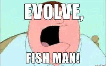 peter griffin evolve fish man