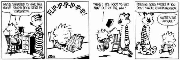 calvin reading