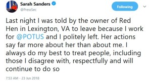sarah-sanders-tweet-red-hen