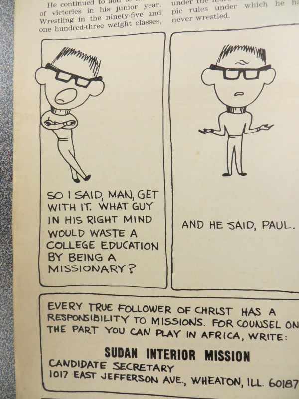 missionary cartoon ad