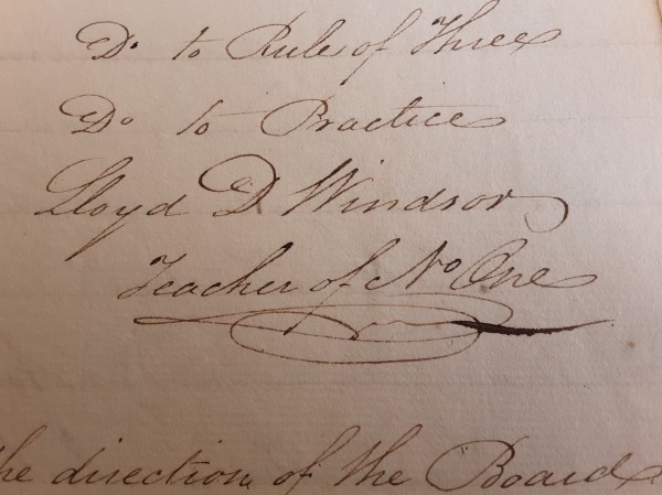 Teacher of No One he meant School lNumber One