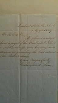 Lane letter schools work