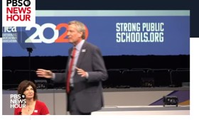 de blasio at nea
