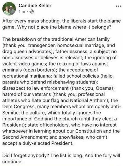 Candice Keller mass shootings